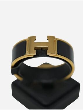 Hermes Clic Clac H Bracelet Black Size PM